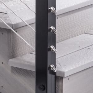 Cable Railing Post - Fascia Mount, Terminal
