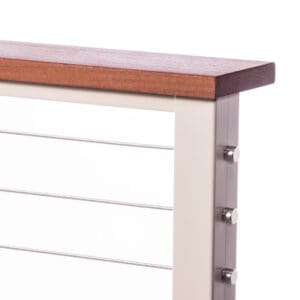 Balau Wood Top Rail 5/4in x 6in For Aluminum Post-To-Post Rail