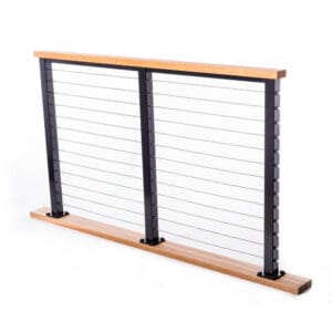 Post-To-Post Inline Handrail / Support Rail for Wood Top Rail