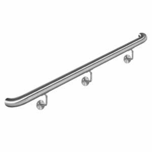 Handrail Kit - Stainless Round w/ Wall Return