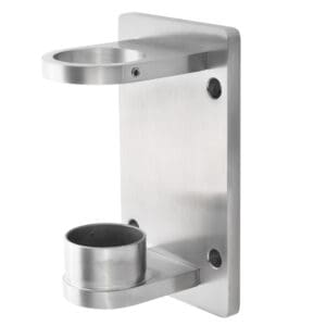Fascia (Side) 4-Hole Rectangular Mounting Bracket for 2in OD Round Stainless Steel Intermediate Posts