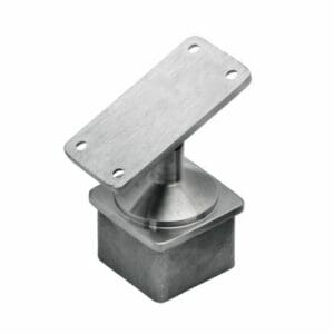 Stainless Steel Rails Systems Adjustable Post Cap For Stairs Elevation Changes