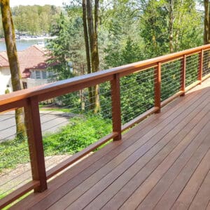 Balau Mahogany Wood Cable Railings