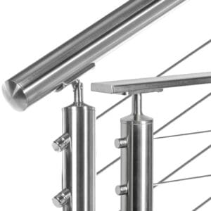 Stainless Round Top Rail Components