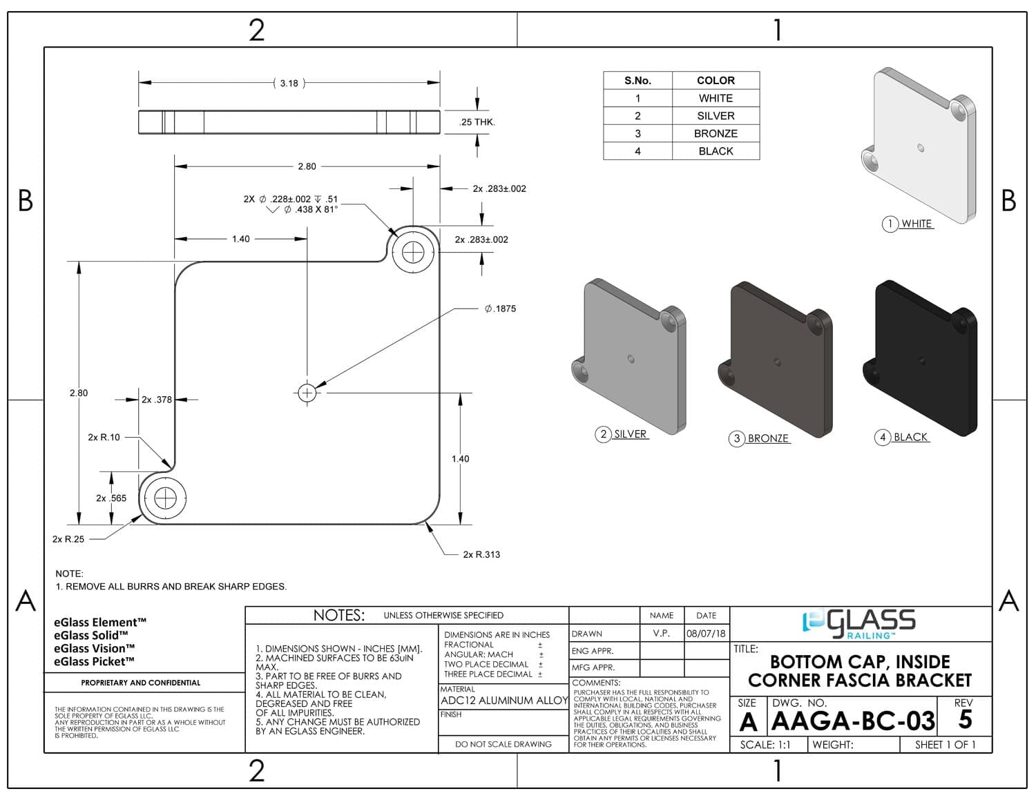 Inside Corner Fascia Bracket Inside Corner Fascia Bracket