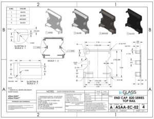 Top Rail End Plate 820 Series